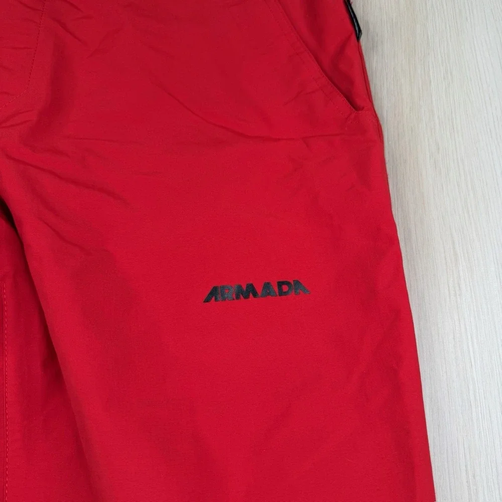 Armada Outerwear Ski Pants Red GoreTex Recco Snowboard Vented Men's Size L Large